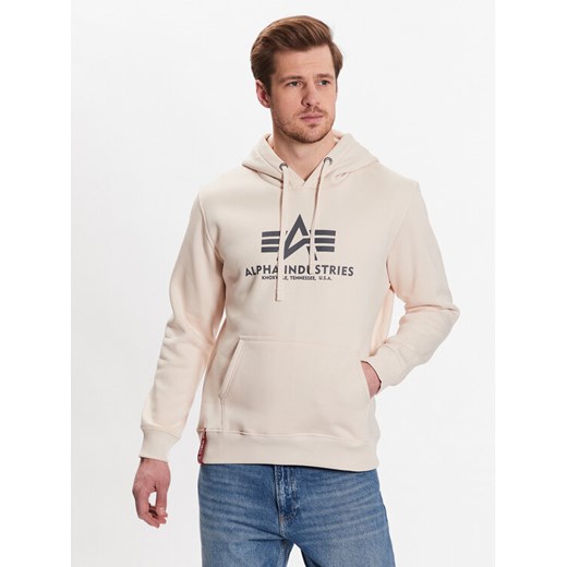 Alpha Industries Bluza Basic 178312 Beżowy Regular Fit ze sklepu MODIVO w kategorii Bluzy męskie - zdjęcie 182707445