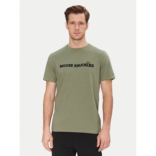 Moose Knuckles T-Shirt Conway M15MT760 Zielony Regular Fit ze sklepu MODIVO w kategorii T-shirty męskie - zdjęcie 182707449