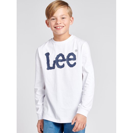 Lee Bluzka LEE0004 Biały Regular Fit ze sklepu MODIVO w kategorii T-shirty chłopięce - zdjęcie 182707465