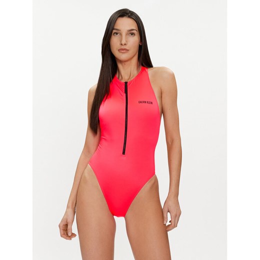 Calvin Klein Swimwear Strój kąpielowy KW0KW02667 Czerwony ze sklepu MODIVO w kategorii Stroje kąpielowe - zdjęcie 182707479