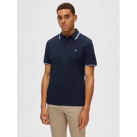 Selected Homme Polo 16087840 Granatowy Regular Fit ze sklepu MODIVO w kategorii T-shirty męskie - zdjęcie 182707546