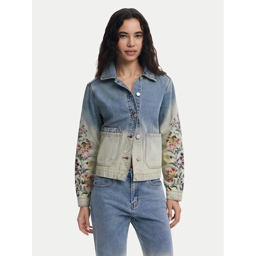 Desigual Kurtka jeansowa Houston 25SWED06 Niebieski Regular Fit ze sklepu MODIVO w kategorii Kurtki damskie - zdjęcie 182707646