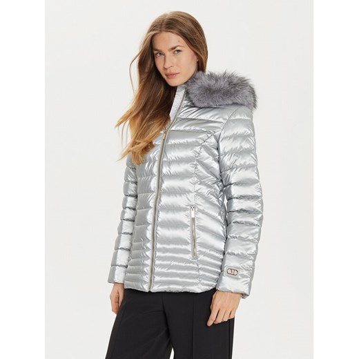 Marciano Guess Kurtka puchowa 4BGL01 7176A Srebrny Regular Fit ze sklepu MODIVO w kategorii Kurtki damskie - zdjęcie 182707729