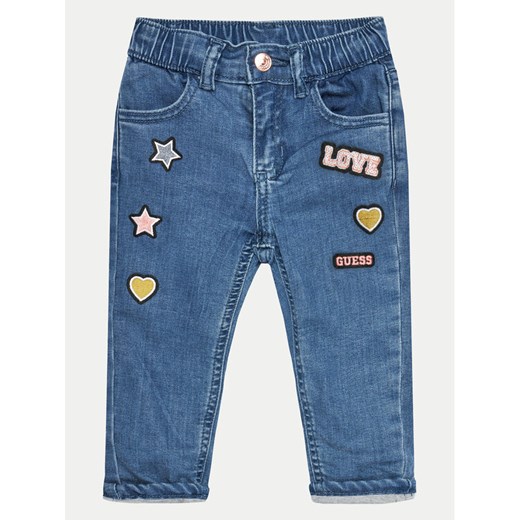 Guess Jeansy K4BA09 D5G60 Granatowy Relaxed Fit ze sklepu MODIVO w kategorii Spodnie i półśpiochy - zdjęcie 182707785
