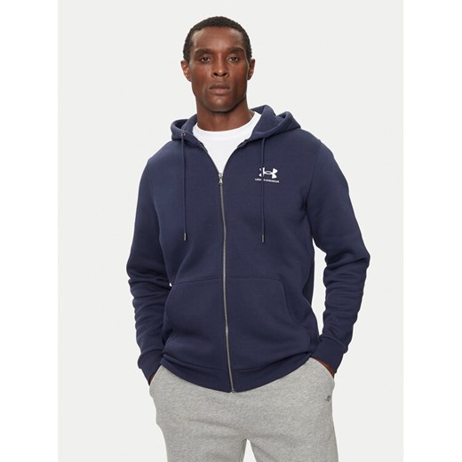 Under Armour Bluza Essential 1373881 Granatowy Regular Fit ze sklepu MODIVO w kategorii Bluzy męskie - zdjęcie 182707788