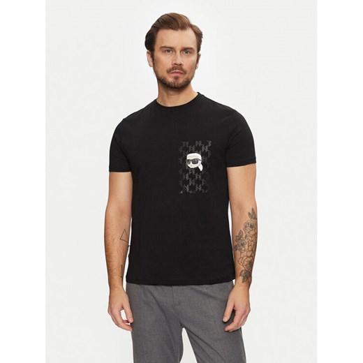 KARL LAGERFELD T-Shirt 755095 551251 Czarny Regular Fit ze sklepu MODIVO w kategorii T-shirty męskie - zdjęcie 182707807