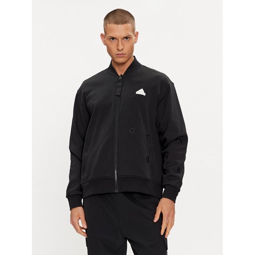 adidas Bluza Embroidery IP4070 Czarny Loose Fit ze sklepu MODIVO w kategorii Bluzy męskie - zdjęcie 182707826