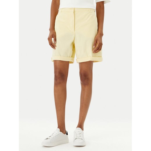Tommy Hilfiger Szorty materiałowe WW0WW42457 Żółty Regular Fit ze sklepu MODIVO w kategorii Szorty - zdjęcie 182707848