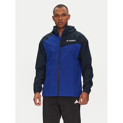 adidas Kurtka outdoor Terrex Multi 2L RAIN.RDY JD8353 Niebieski Regular Fit ze sklepu MODIVO w kategorii Kurtki męskie - zdjęcie 182707905