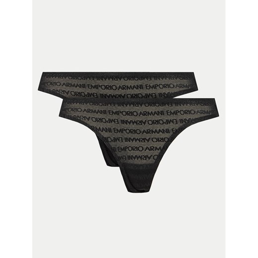 Emporio Armani Underwear Komplet 2 par fig brazylijskich 163337 3F204 00020 Czarny ze sklepu MODIVO w kategorii Majtki damskie - zdjęcie 182708115
