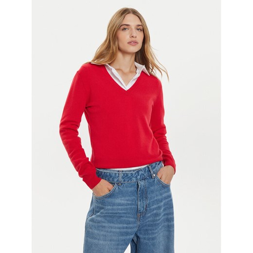 United Colors Of Benetton Sweter 1002D4488 Czerwony Regular Fit ze sklepu MODIVO w kategorii Swetry damskie - zdjęcie 182708118