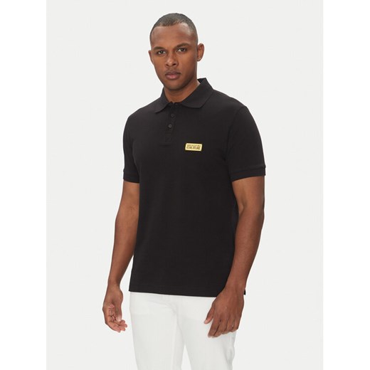 Versace Jeans Couture Polo 78GAGT08 Czarny Regular Fit ze sklepu MODIVO w kategorii T-shirty męskie - zdjęcie 182708137