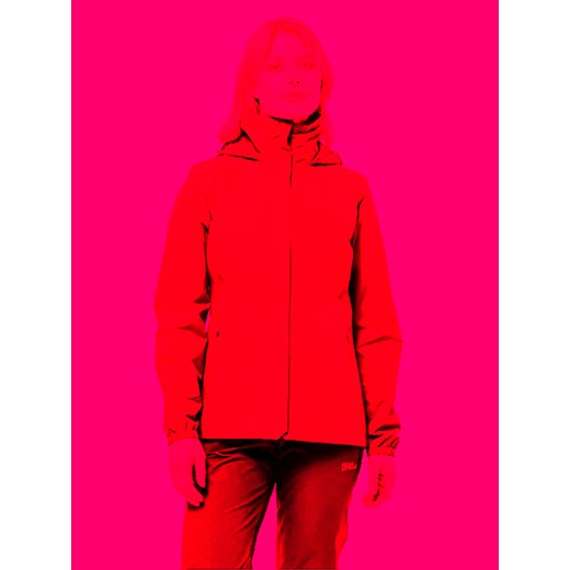 Jack Wolfskin Kurtka przeciwdeszczowa Stormy Point 1111202 Czarny Regular Fit ze sklepu MODIVO w kategorii Kurtki damskie - zdjęcie 182708195