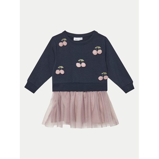 NAME IT Sukienka codzienna Bjanca 13238956 Granatowy Regular Fit ze sklepu MODIVO w kategorii Sukienki niemowlęce - zdjęcie 182708268