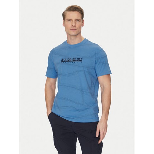 Napapijri T-Shirt B-Cellini NP0A4ILS Niebieski Regular Fit ze sklepu MODIVO w kategorii T-shirty męskie - zdjęcie 182708298