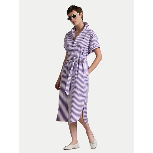 Polo Ralph Lauren Sukienka koszulowa 211959911002 Fioletowy Regular Fit ze sklepu MODIVO w kategorii Sukienki - zdjęcie 182708308