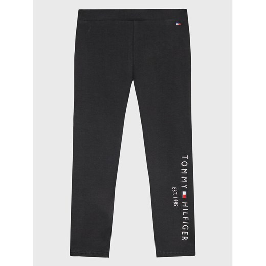 Tommy Hilfiger Legginsy Essential KG0KG06586 M Czarny Slim Fit ze sklepu MODIVO w kategorii Spodnie dziewczęce - zdjęcie 182708348