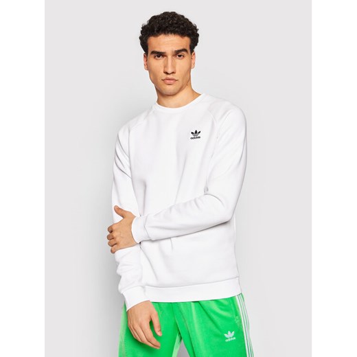adidas Bluza adicolor Essentials Trefoil H34644 Biały Regular Fit ze sklepu MODIVO w kategorii Bluzy męskie - zdjęcie 182708387