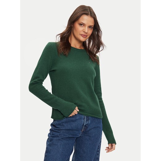 Tommy Hilfiger Sweter WW0WW44161 Zielony Regular Fit ze sklepu MODIVO w kategorii Swetry damskie - zdjęcie 182708398