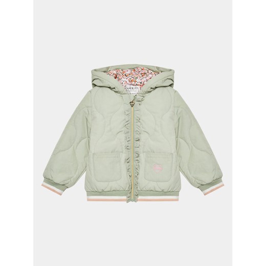 Guess Kurtka przejściowa A3YL01 WF090 Zielony Regular Fit ze sklepu MODIVO w kategorii Kombinezony i kurtki - zdjęcie 182708507