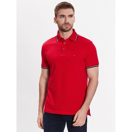 Tommy Hilfiger Polo 1985 Rwb Tipped MW0MW30750 Czerwony Slim Fit ze sklepu MODIVO w kategorii T-shirty męskie - zdjęcie 182708576