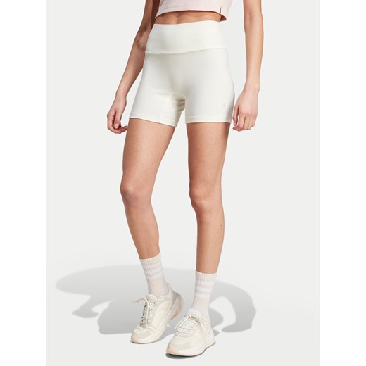 adidas Szorty sportowe Lounge IY6740 Biały Slim Fit ze sklepu MODIVO w kategorii Szorty - zdjęcie 182708606