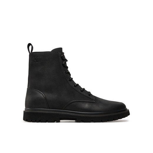 Calvin Klein Jeans Kozaki Eva Boot Mid Laceup Rebellious YM0YM01071 Czarny ze sklepu MODIVO w kategorii Buty zimowe męskie - zdjęcie 182708607