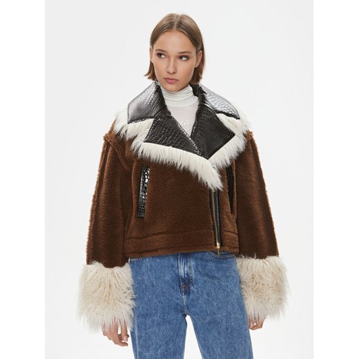 Pinko Futro Coco Caban. 102092 A19M Brązowy Regular Fit ze sklepu MODIVO w kategorii Futra damskie - zdjęcie 182708618