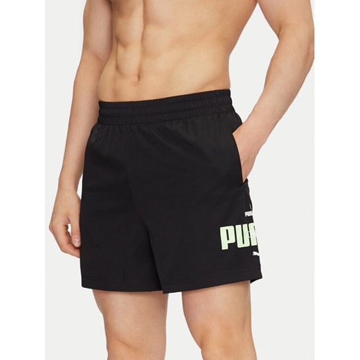 Puma Szorty sportowe Ess Logo Lab 684672 Czarny Regular Fit ze sklepu MODIVO w kategorii Spodenki męskie - zdjęcie 182708639