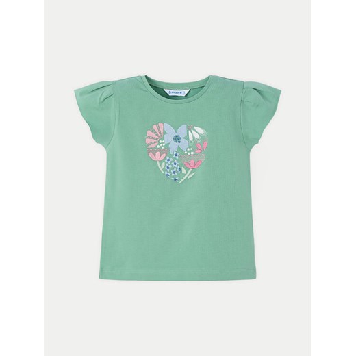 Mayoral T-Shirt 3015 Zielony Regular Fit ze sklepu MODIVO w kategorii Bluzki dziewczęce - zdjęcie 182708655