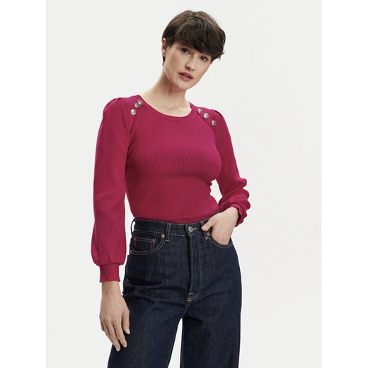 Morgan Sweter 241-MSUCCES Różowy Regular Fit ze sklepu MODIVO w kategorii Swetry damskie - zdjęcie 182708708