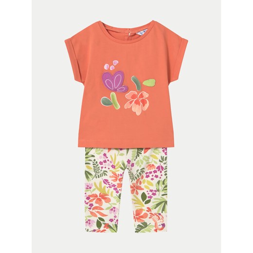 Mayoral Komplet t-shirt i legginsy 1738 Pomarańczowy Regular Fit ze sklepu MODIVO w kategorii Komplety niemowlęce - zdjęcie 182708755