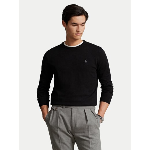 Polo Ralph Lauren Sweter Ls 710684957008 Czarny Slim Fit ze sklepu MODIVO w kategorii Swetry męskie - zdjęcie 182708795
