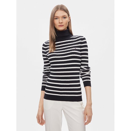 Tommy Hilfiger Golf WW0WW40678 Niebieski Slim Fit ze sklepu MODIVO w kategorii Swetry damskie - zdjęcie 182708807
