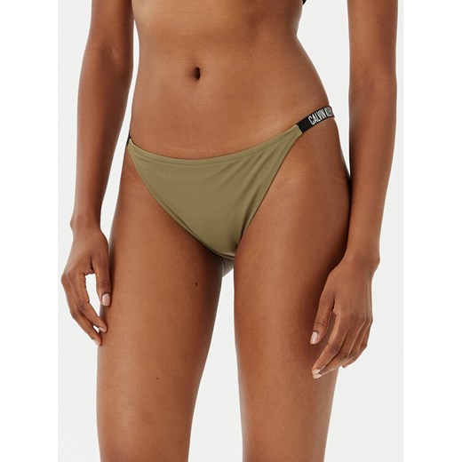 Calvin Klein Swimwear Dół od bikini KW0KW02891 Zielony ze sklepu MODIVO w kategorii Stroje kąpielowe - zdjęcie 182708976