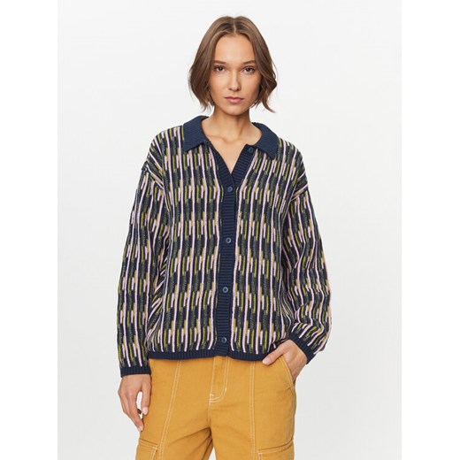 Vans Kardigan Alta Chunky Knit Cardigan VN000F6ZLKZ1 Granatowy Regular Fit ze sklepu MODIVO w kategorii Swetry damskie - zdjęcie 182708995