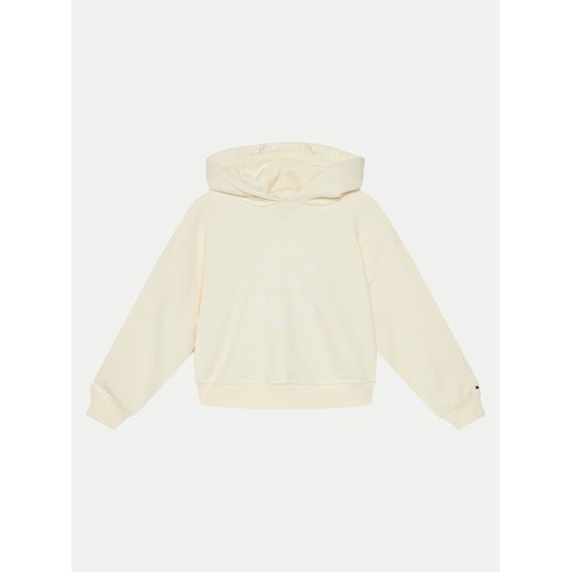 Tommy Hilfiger Bluza KG0KG08322 Beżowy Relaxed Fit ze sklepu MODIVO w kategorii Bluzy dziewczęce - zdjęcie 182708997