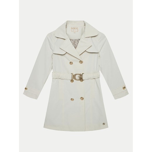 Guess Trencz J5RL10 WFYD0 Écru Regular Fit ze sklepu MODIVO w kategorii Płaszcze dziewczęce - zdjęcie 182709009
