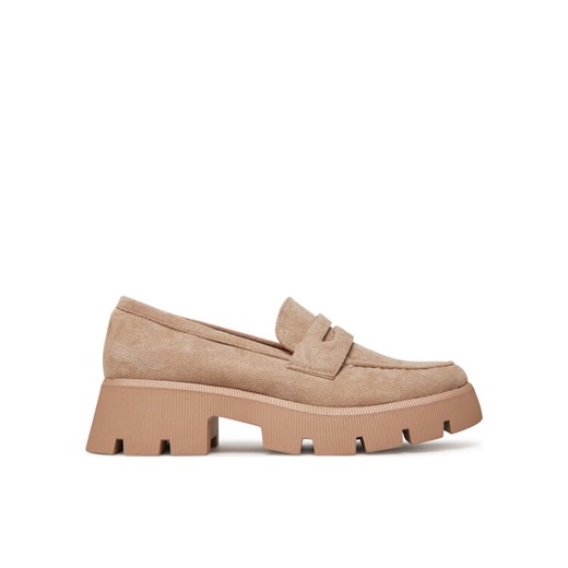 DeeZee Loafersy 8-124-1 Beżowy ze sklepu MODIVO w kategorii Mokasyny damskie - zdjęcie 182709059