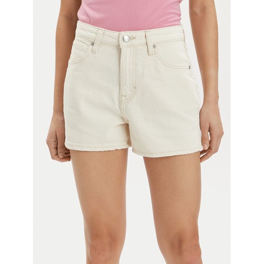 Lee Szorty jeansowe Carol112348984 Écru Regular Fit ze sklepu MODIVO w kategorii Szorty - zdjęcie 182709107