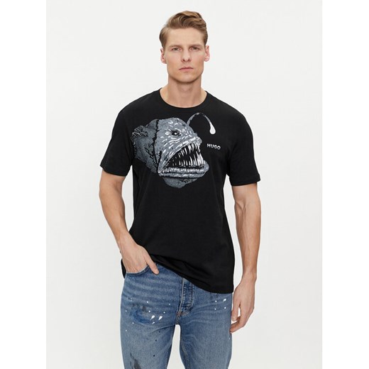 Hugo T-Shirt Dibeach 50513812 Czarny Regular Fit ze sklepu MODIVO w kategorii T-shirty męskie - zdjęcie 182709305