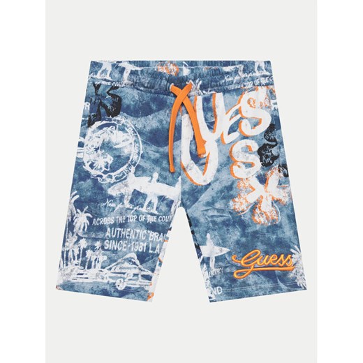 Guess Szorty sportowe L5GD13 KA6R4 Niebieski Regular Fit ze sklepu MODIVO w kategorii Spodenki chłopięce - zdjęcie 182709366