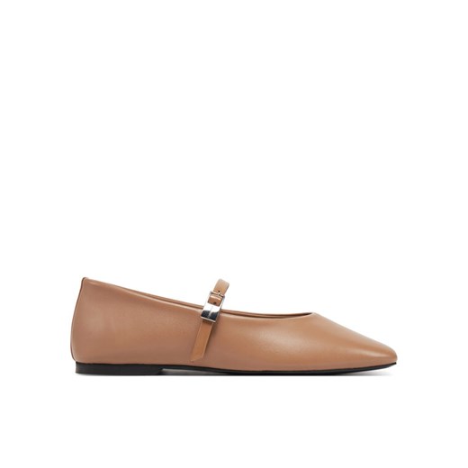 Calvin Klein Baleriny Ballerina New Buckle - Lth HW0HW02483 Brązowy ze sklepu MODIVO w kategorii Balerinki - zdjęcie 182709408