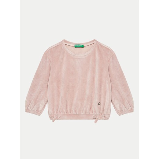 United Colors Of Benetton Bluza 37JBG10GC Różowy Relaxed Fit ze sklepu MODIVO w kategorii Bluzy dziewczęce - zdjęcie 182709448