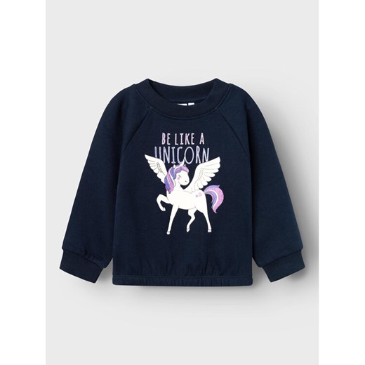 NAME IT Bluza 13219948 Granatowy Regular Fit ze sklepu MODIVO w kategorii Bluzy dziewczęce - zdjęcie 182709526