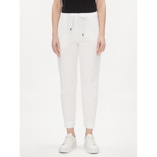 Max Mara Leisure Spodnie materiałowe Terreno 2416131058 Biały Regular Fit ze sklepu MODIVO w kategorii Spodnie damskie - zdjęcie 182709537