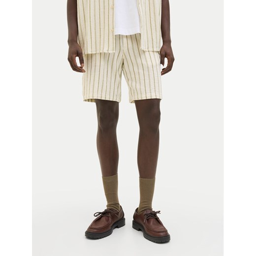Jack&Jones Szorty materiałowe Jaiden 12274413 Beżowy Relaxed Fit ze sklepu MODIVO w kategorii Spodenki męskie - zdjęcie 182709625