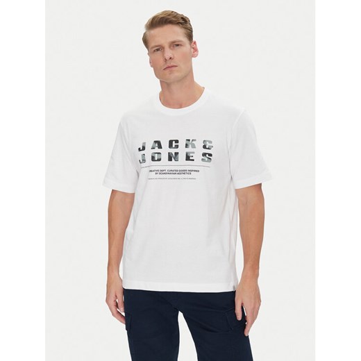 Jack&Jones T-Shirt Recharge 12274716 Biały Relaxed Fit ze sklepu MODIVO w kategorii T-shirty męskie - zdjęcie 182709789