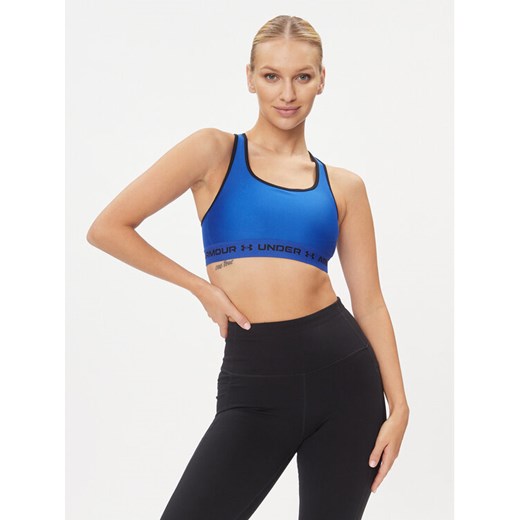 Under Armour Biustonosz sportowy Ua Crossback Mid Bra 1361034 Niebieski Compression Fit ze sklepu MODIVO w kategorii Biustonosze - zdjęcie 182709815