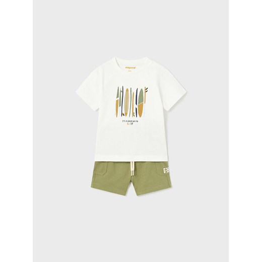 Mayoral Komplet t-shirt i spodenki 1646 Kolorowy Regular Fit ze sklepu MODIVO w kategorii Komplety niemowlęce - zdjęcie 182709915